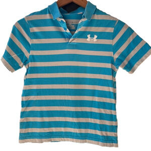 🌿Under Armour boys cotton polo, grey and light blue, YMD🌿